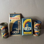 Iris thermometer and 5 metal tins set