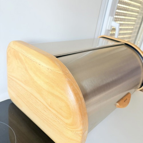 Brabantia bread box like new, dimensions 46x26 cm