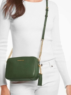 Michael Kors τσάντα χιαστί πράσινη 100% δέρμα σαν καινούργιο