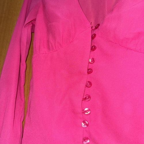 H&M semi-transparent blouse, pink, size XXS