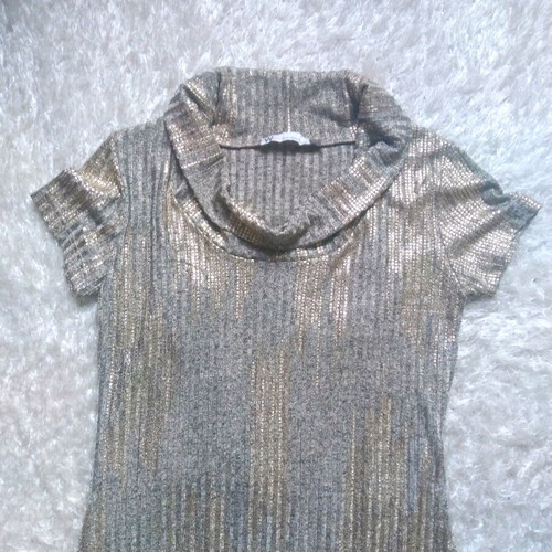 Wyou mini shiny gold dress like new, size S
