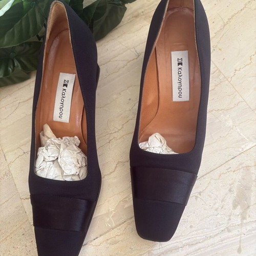 Kalogirou Black Pumps Size 38 New with Low Heel