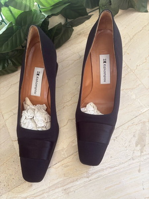 Kalogirou Black Pumps Size 38 New with Low Heel