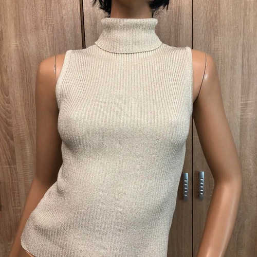 Blouse Made in Greece new, beige and gold