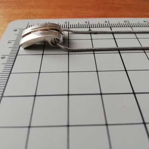 Pendant made of 925 silver and 585 gold used