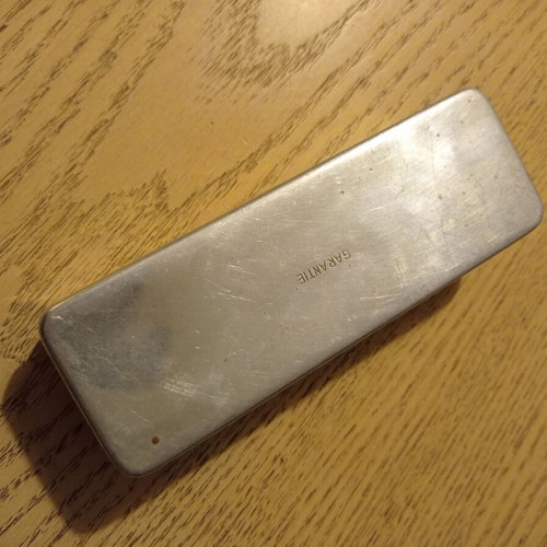 Vintage glass medical syringe used, Italian