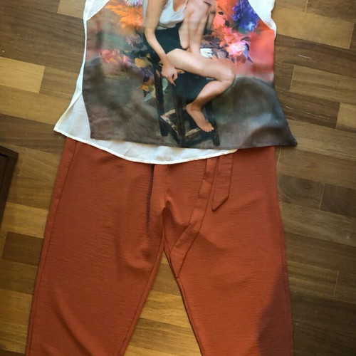 Celestino airy terracotta pants size XL like new