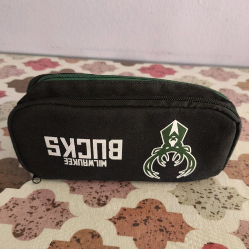 Milwaukee Bucks School Pencil Case like new, 2 zippered compartments