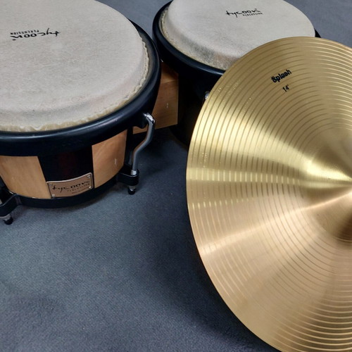 Tycoon Percussion Bongos Artist Series with Turkey Splash Cymbal 12" new