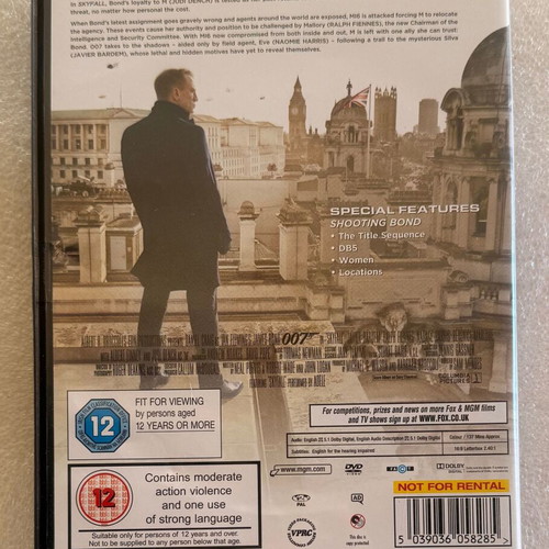 James Bond Skyfall DVD