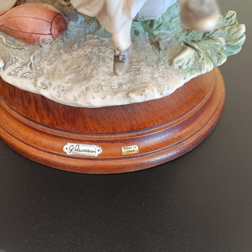 G.Armani Florence Sculture Italian decorative sculpture used, romantic couple on swing