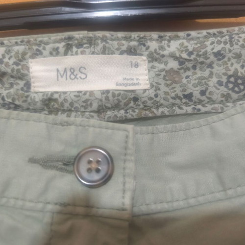 Marks and Spencer pastel green chino pants, size 18
