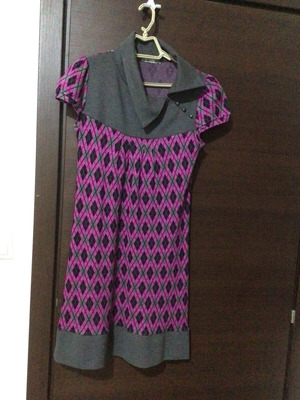 Blouse dress like new, size L, purple