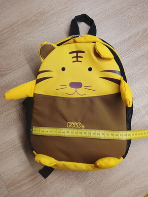 Children's tiger backpack used, Polo brown and yellow