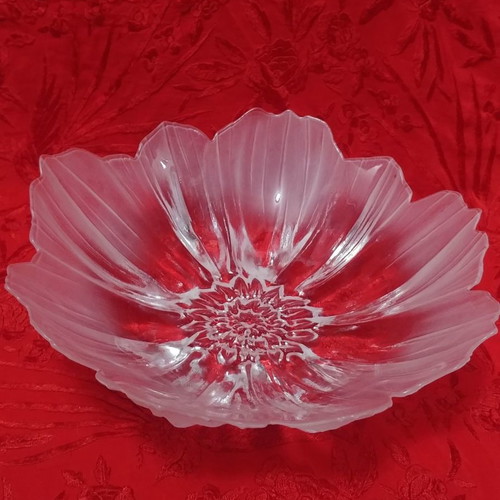 Anemone XL bowl handmade crystal Maleras by Mats Jonasson new