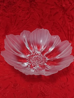 Anemone XL bowl handmade crystal Maleras by Mats Jonasson new