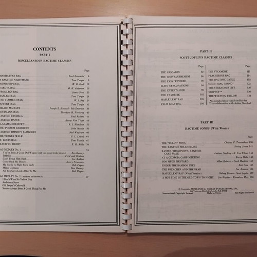 Dave Brubeck Anthology and Ragtime Piano books used