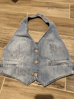Zara denim top new, size S 36 8, blue