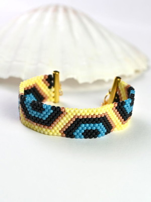 Octopus bracelet custom made, colorful, yellow