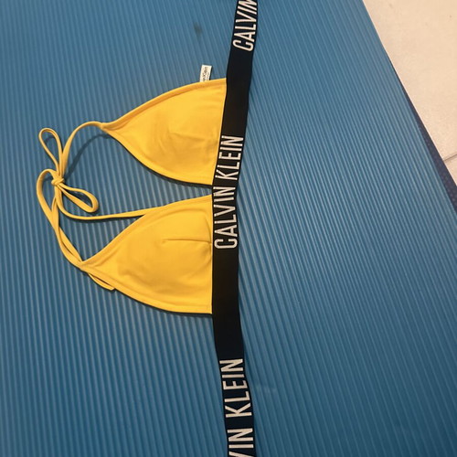 Calvin Klein bikini top, yellow, size S
