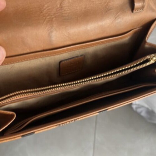 Original MCM Patricia Wallet-on-Chain crossbody bag, cognac