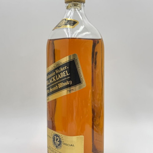 Johnnie Walker Black Label 12 Year Old 1980s 43% 75cl Olympic Airways new