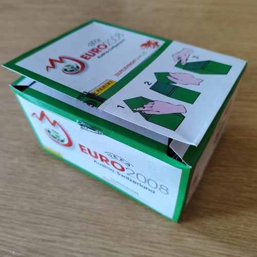 Panini Euro 2008 Display Box with 80 Sealed Sticker Packs like new