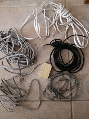 Telephone cables and DSL splitter used, pack of 5 pieces