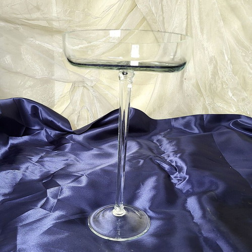 Glass column candlesticks set of 4 like new, 30cm height