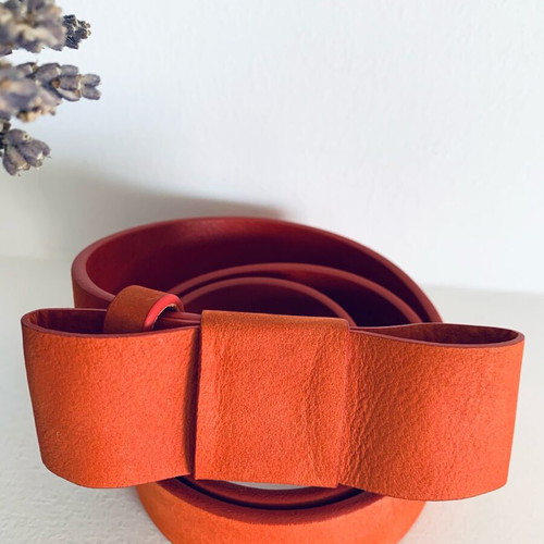 Paul & Joe sister leather belt like new, burnt red-coral