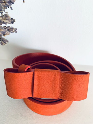 Paul & Joe sister leather belt like new, burnt red-coral