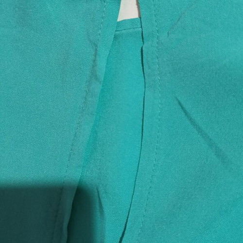 Paranoia shirt S like new, turquoise, airy with double ruffle sleeves