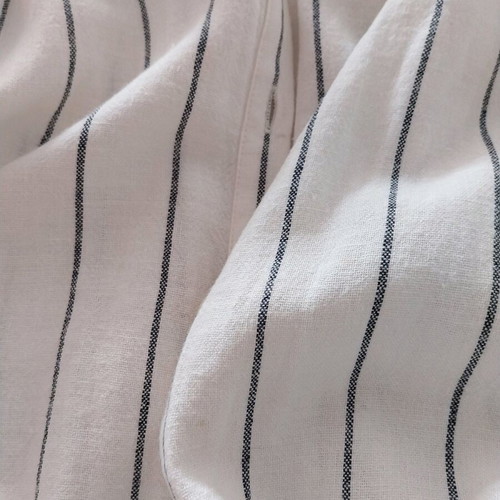 Dress M&S linen striped blue and off white size L/XL like new