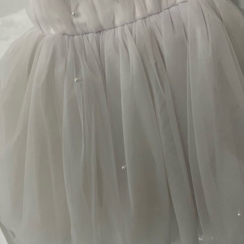 Sugarbabies Baby White Party Dress with Pearls like new