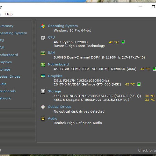 Gaming PC Ryzen 3 2200G GTX 660 8GB DDR4 SSD+HDD Windows 10 used
