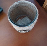 Glass Candlestick with Twine like new