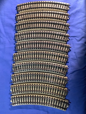 Marklin 5100 rails used, set of 10 curved pieces