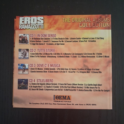 Eros Ramazzotti quadruple CD used, original albums collection