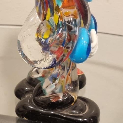 Vintage Italian Murano Glass Large Figure Clown Holding Ball