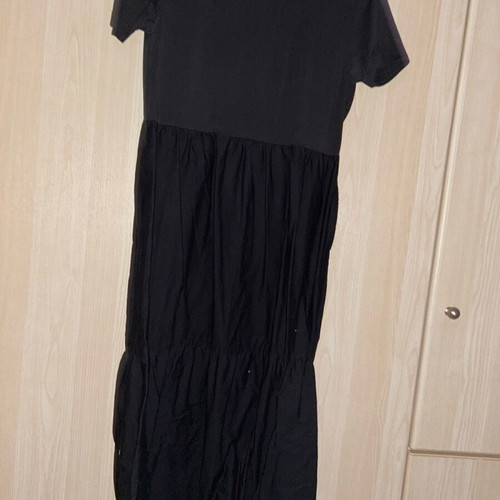 Dress two fabrics mako and poplin used, size M