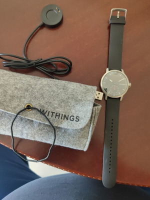 Withings ScanWatch 42mm υβριδικό smartwatch σαν καινούργιο, μαύρο και ασημί
