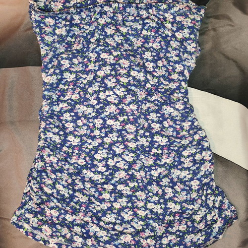 Strapless blouse used, blue, size M