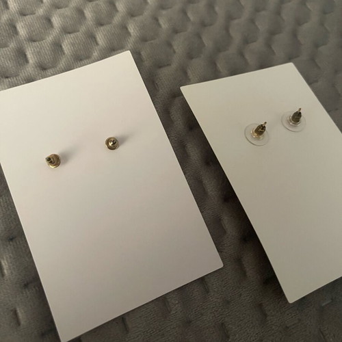 Statement earrings set new, 2 pairs black and gold