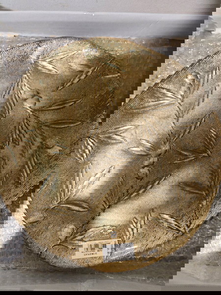 πιατέλα 32εκ olive gold leaf