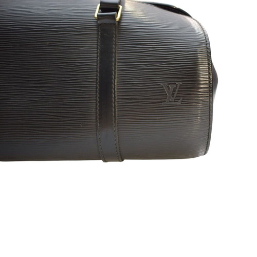 Louis Vuitton Soufflot black Epi leather bag with matching pouch MI0053