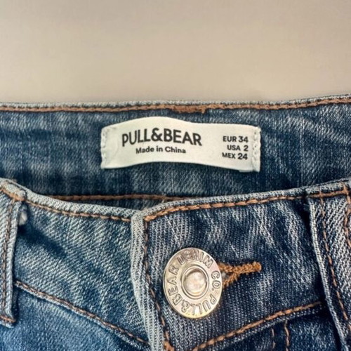 Pull & Bear blue denim shorts like new