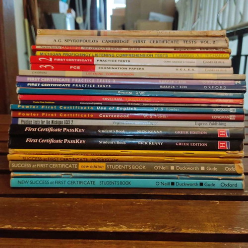 English learning books used, pack of 22 Lower First Certificate