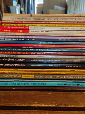 English learning books used, pack of 22 Lower First Certificate