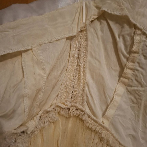 Vintage handmade wedding dress 60s'-70s' like new, size XS-S, beige