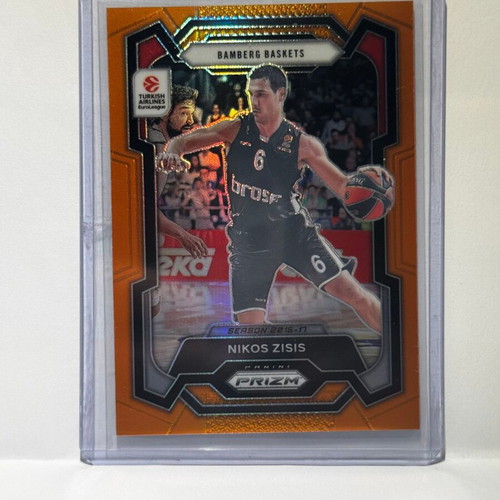 Panini Prizm Euroleague Card Nikos Zisis 2023-24 Orange Prizm new